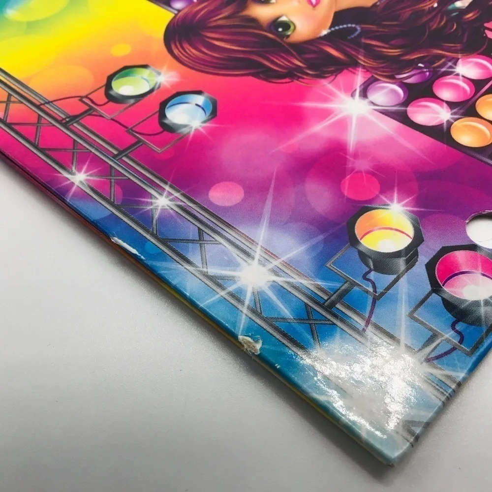 LISA Frank Folder Rainbow Rockers 2014 New Unused Two Pocket Multicolor 9”x12”